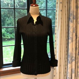 Anne Fontaine Black Fitted Shirt, size 38 (France)